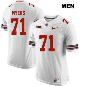 Men's NCAA Ohio State Buckeyes Josh Myers #71 College Stitched Authentic Nike White Football Jersey GA20A73QU